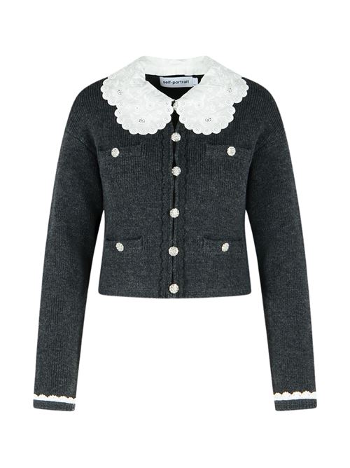 Cropped cardigan SELF PORTRAIT | RS26121CBGREY